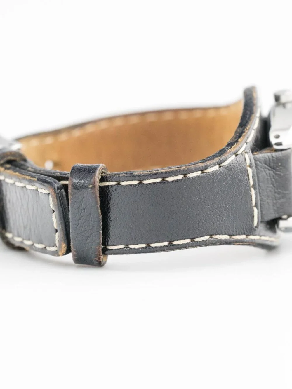 Fossil F2 Black Leather Tonneau Quartz Analog Women's Watch New Battery